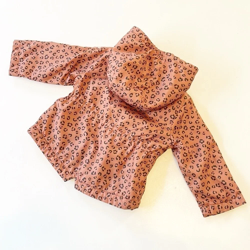 OshKosh B'gosh baby girls animal print zip up jacket with hood